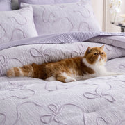 Graceful Bow Jacquard Comforter Set