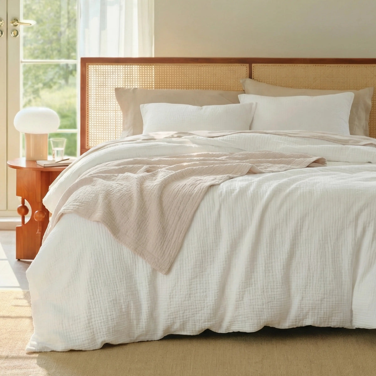 Triple-Layer Cotton Gauze Duvet Cover Set