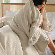 Triple-Layer Cotton Gauze Duvet Cover Set