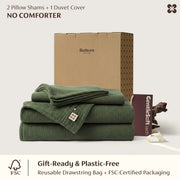 Triple-Layer Cotton Gauze Duvet Cover Set