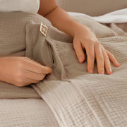 Triple-Layer Cotton Gauze Duvet Cover Set