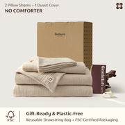 Triple-Layer Cotton Gauze Duvet Cover Set