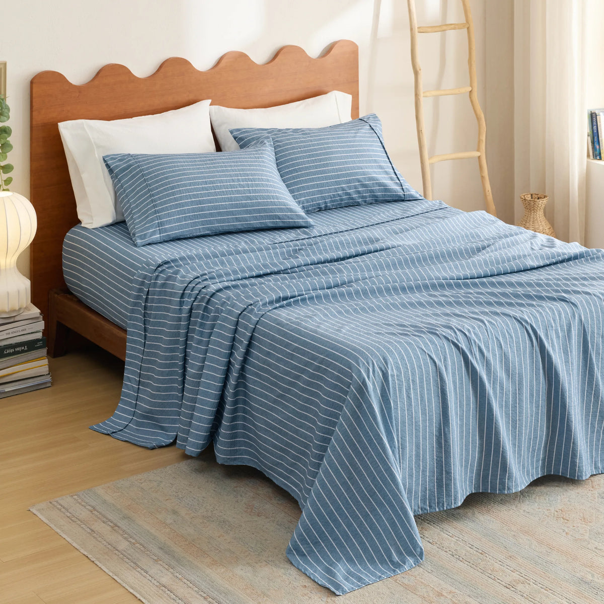 Cotton-Like Striped Sheet Sets