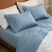 Cotton-Like Striped Sheet Sets