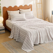 Cotton-Like Striped Sheet Sets