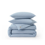 Washed Cotton Striped Duvet Cover Set