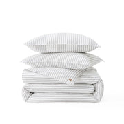 Washed Cotton Striped Duvet Cover Set