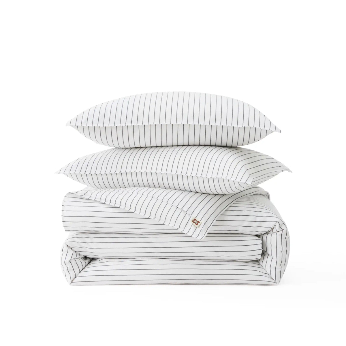Washed Cotton Striped Duvet Cover Set
