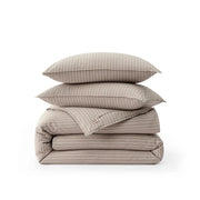 Washed Cotton Striped Duvet Cover Set