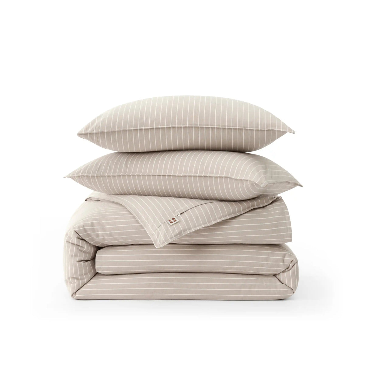 Washed Cotton Striped Duvet Cover Set