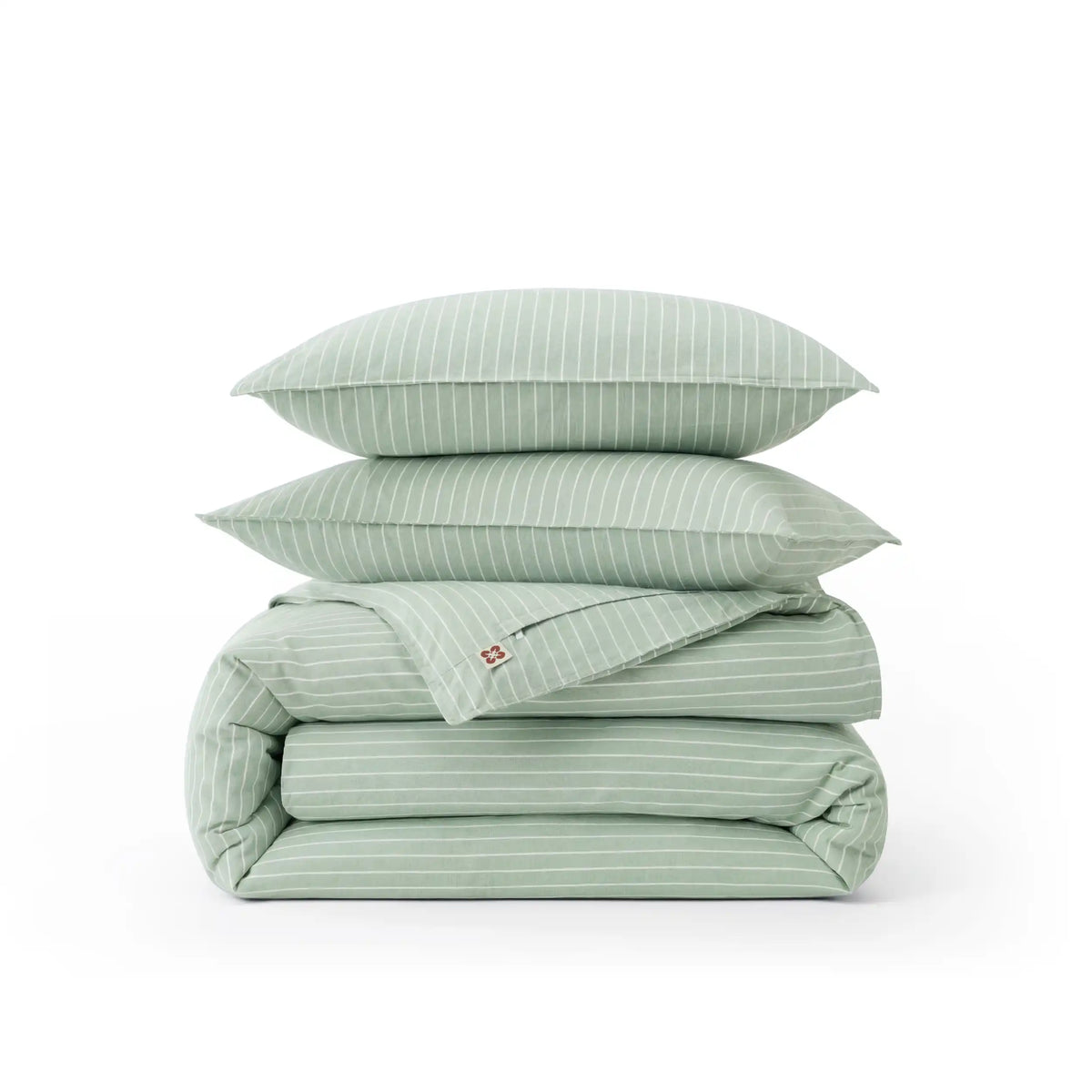 Washed Cotton Striped Duvet Cover Set