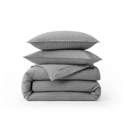 Washed Cotton Striped Duvet Cover Set