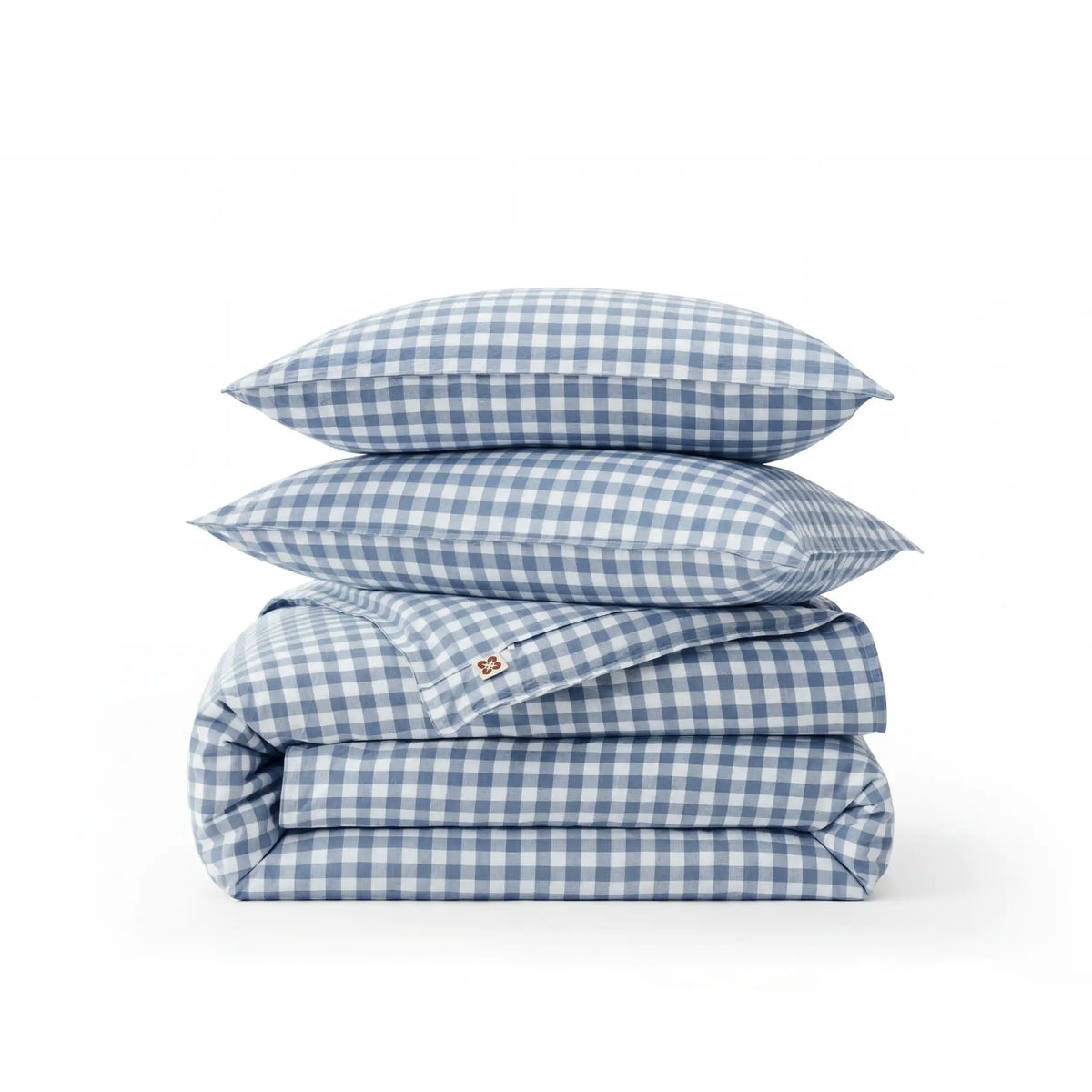 Washed Cotton Gingham Duvet Cover Set