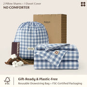 Washed Cotton Gingham Duvet Cover Set