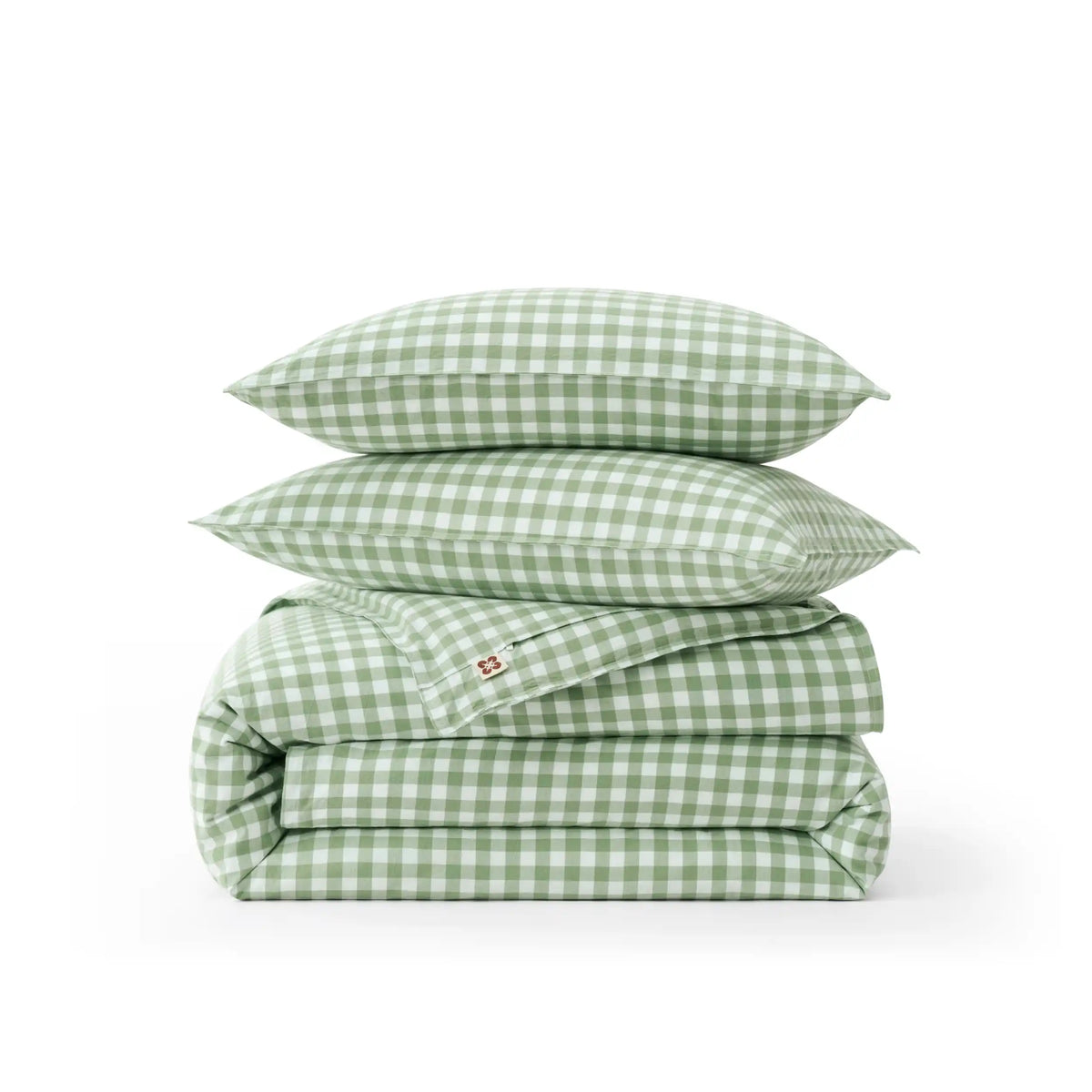 Washed Cotton Gingham Duvet Cover Set
