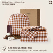 Washed Cotton Gingham Duvet Cover Set