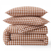 Washed Cotton Gingham Duvet Cover Set