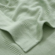 Organic Cotton Waffle Herringbone Blanket