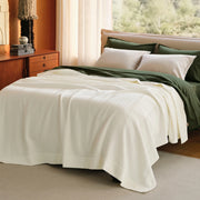 Organic Cotton Waffle Herringbone Blanket