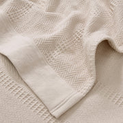 Organic Cotton Waffle Herringbone Blanket
