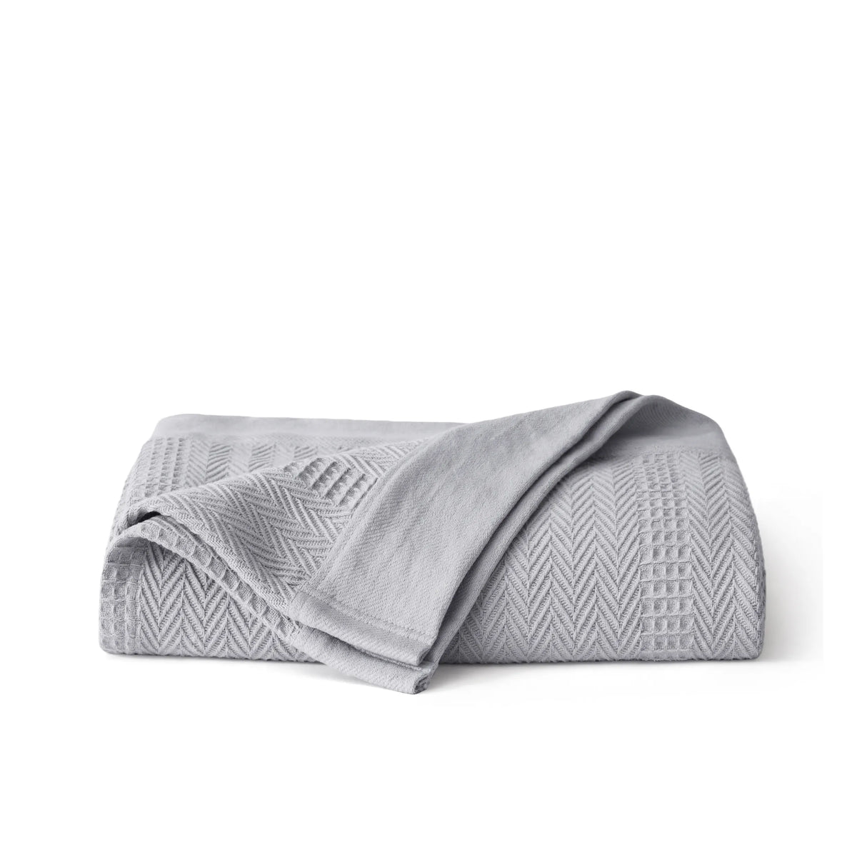 Organic Cotton Waffle Herringbone Blanket
