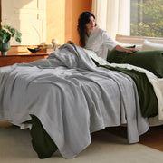 Organic Cotton Waffle Herringbone Blanket