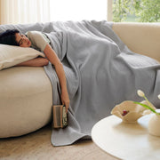 Organic Cotton Waffle Herringbone Blanket