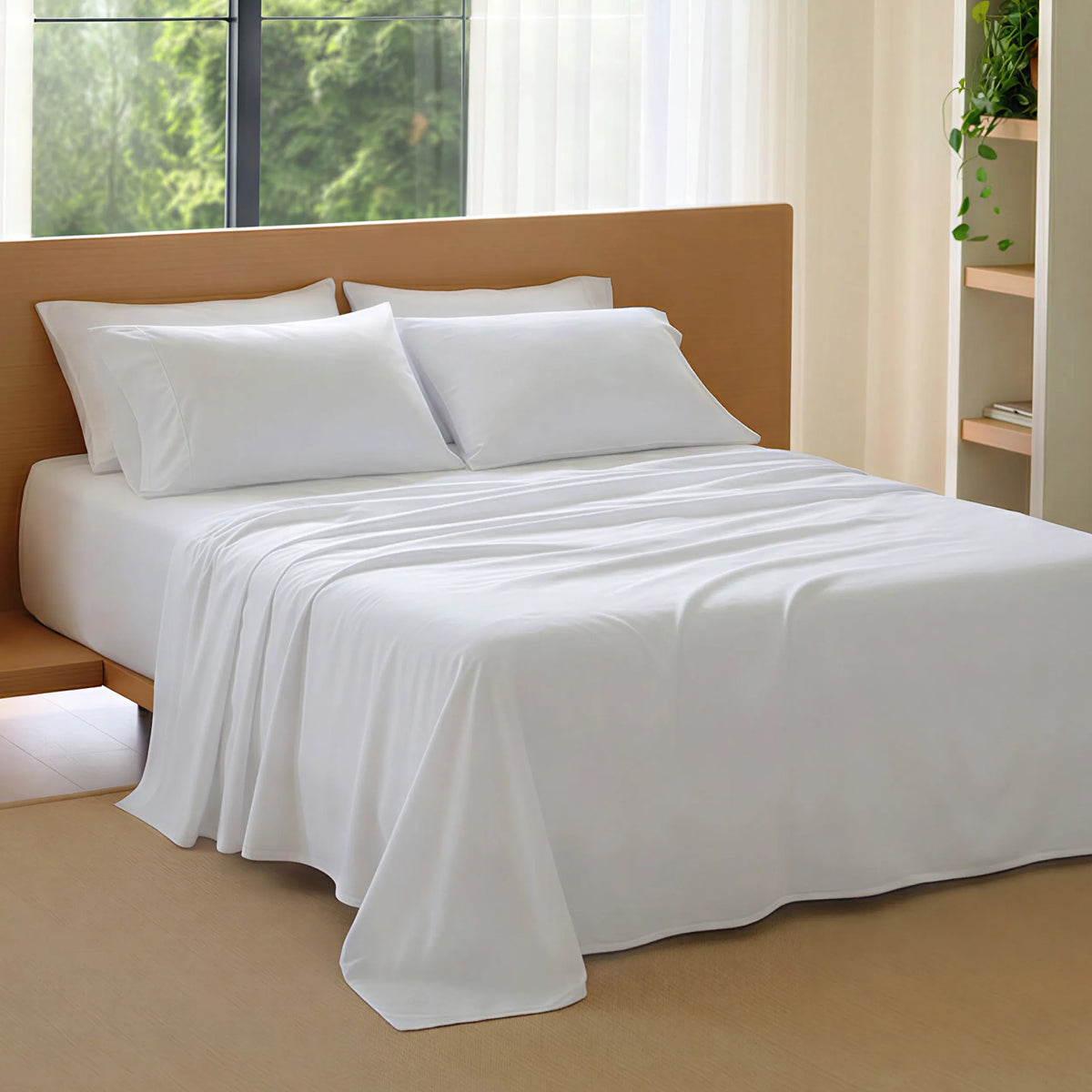 6-Piece Washed Cotton Sheet Set