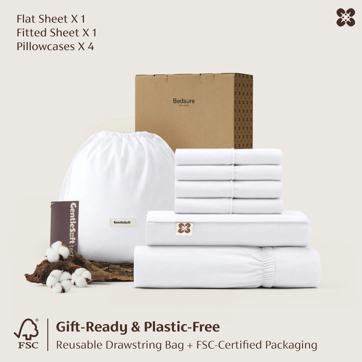 6-Piece Washed Cotton Sheet Set