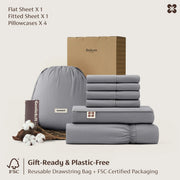 6-Piece Washed Cotton Sheet Set