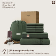 6-Piece Washed Cotton Sheet Set