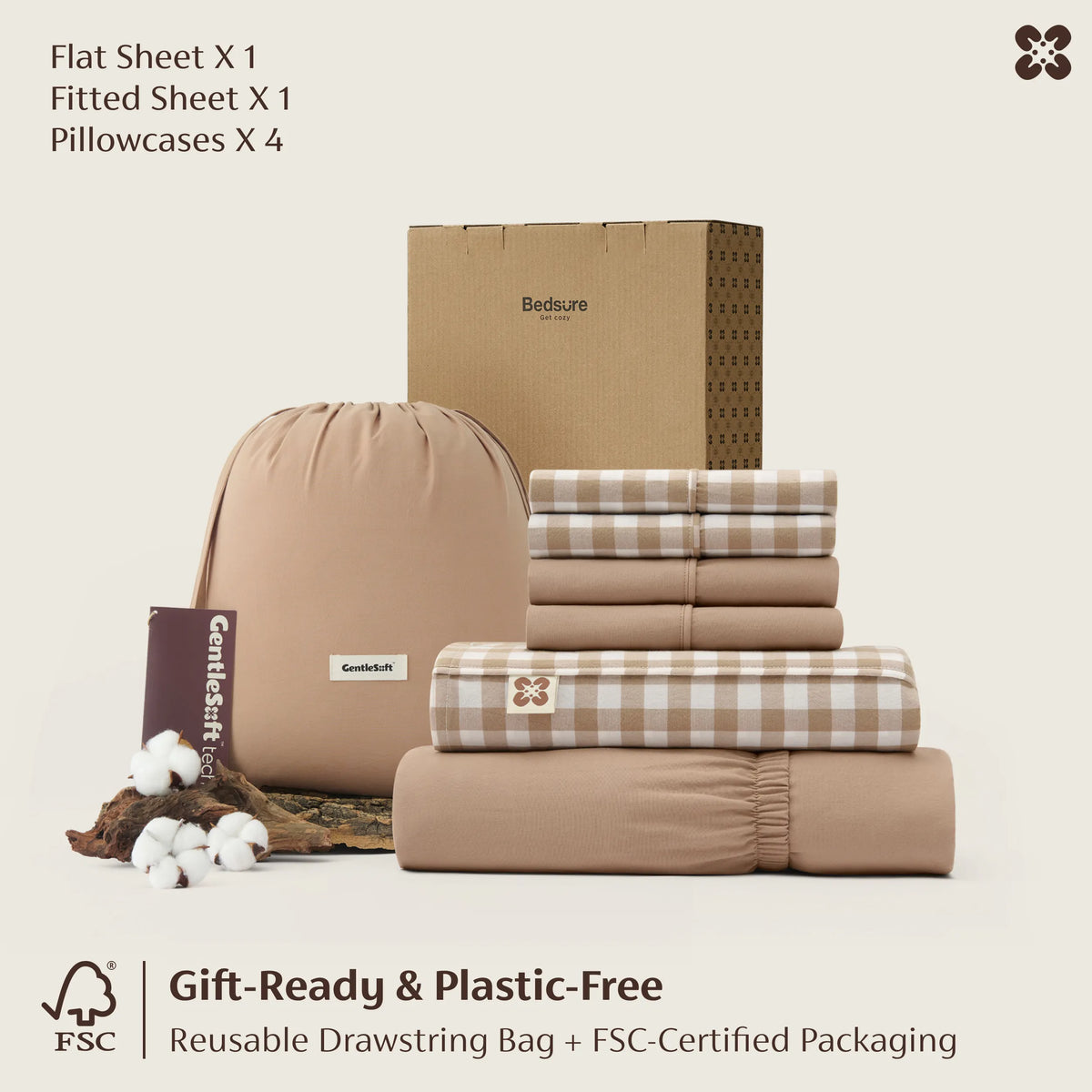 6-Piece Washed Cotton Sheet Set