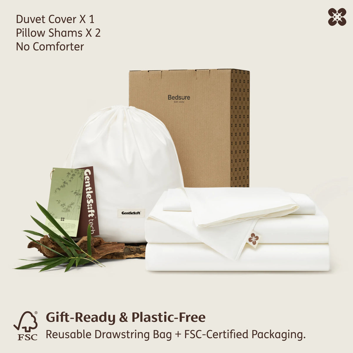 BareNights Viscose Derived from Bamboo Duvet Cover Set