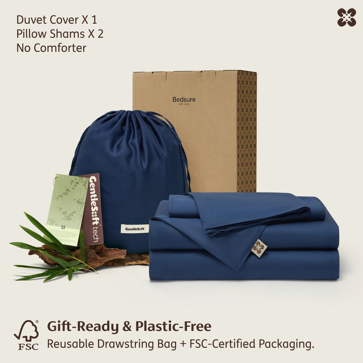 BareNights Viscose Derived from Bamboo Duvet Cover Set