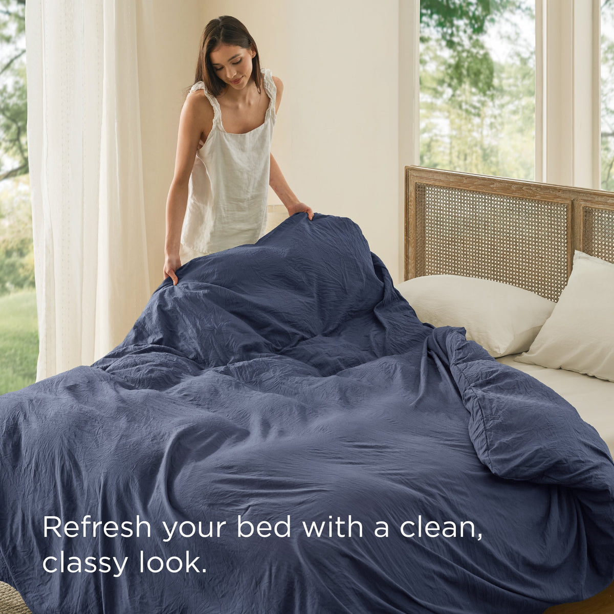 Prewashed Cotton-Like Microfiber Duvet Cover