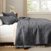 Cotton Checkered Quilted Set