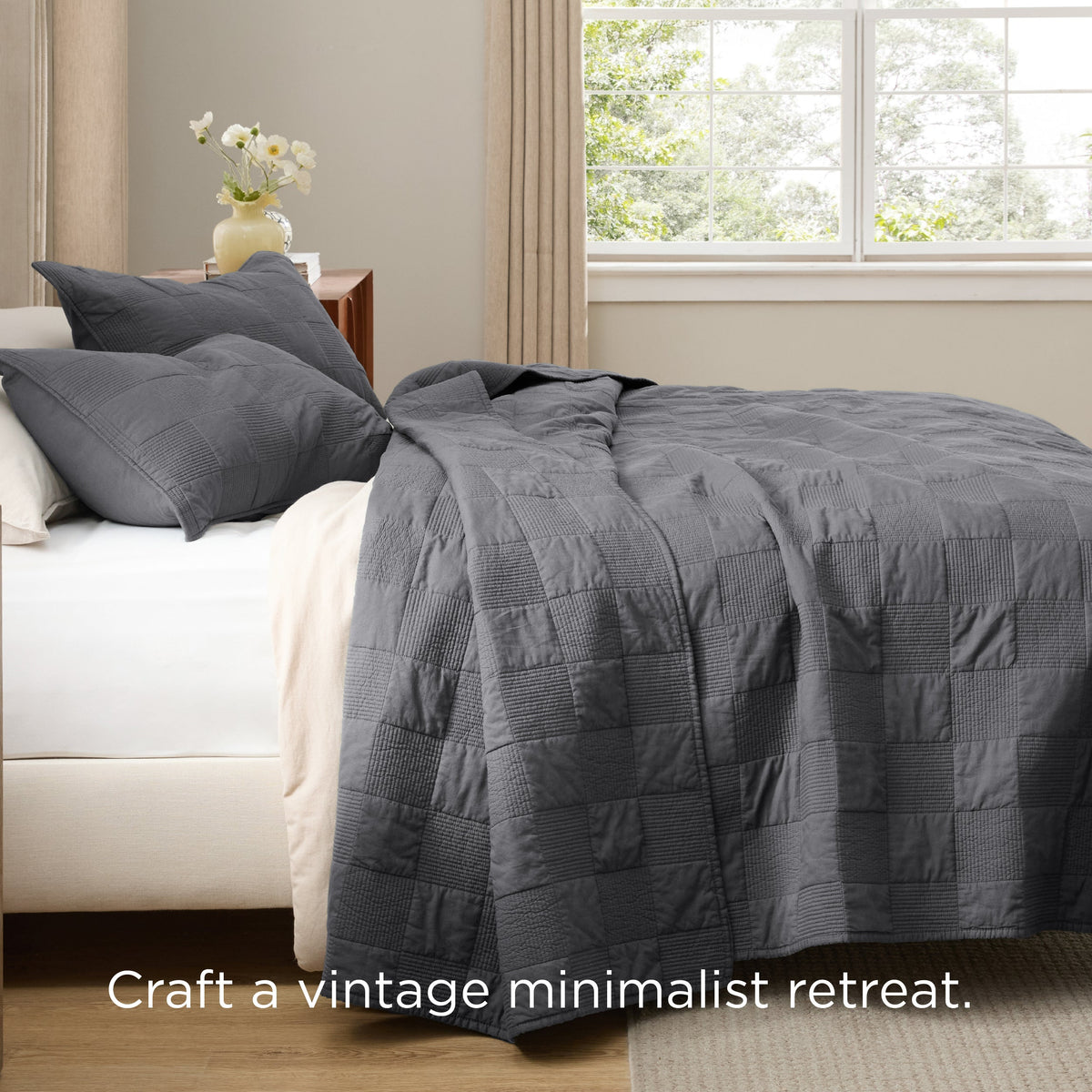 Cotton Checkered Quilted Set