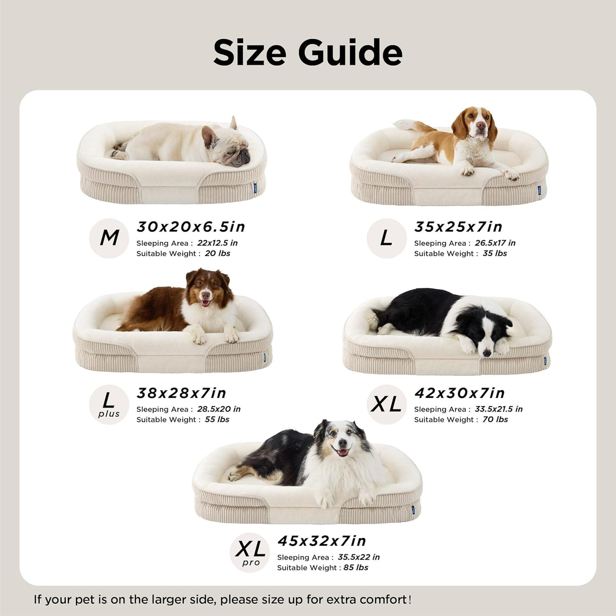 Oval Bolster Dog Bed