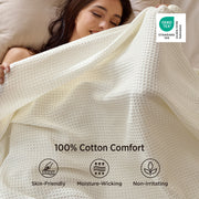 Pure Cotton Basket Weave Blanket