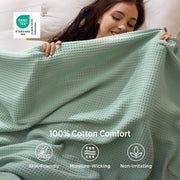 Pure Cotton Basket Weave Blanket