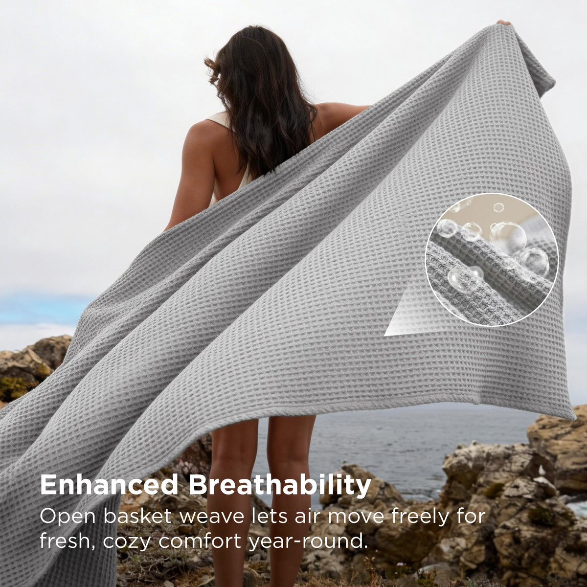 Pure Cotton Basket Weave Blanket