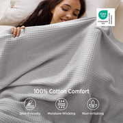 Pure Cotton Basket Weave Blanket