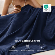 Pure Cotton Basket Weave Blanket