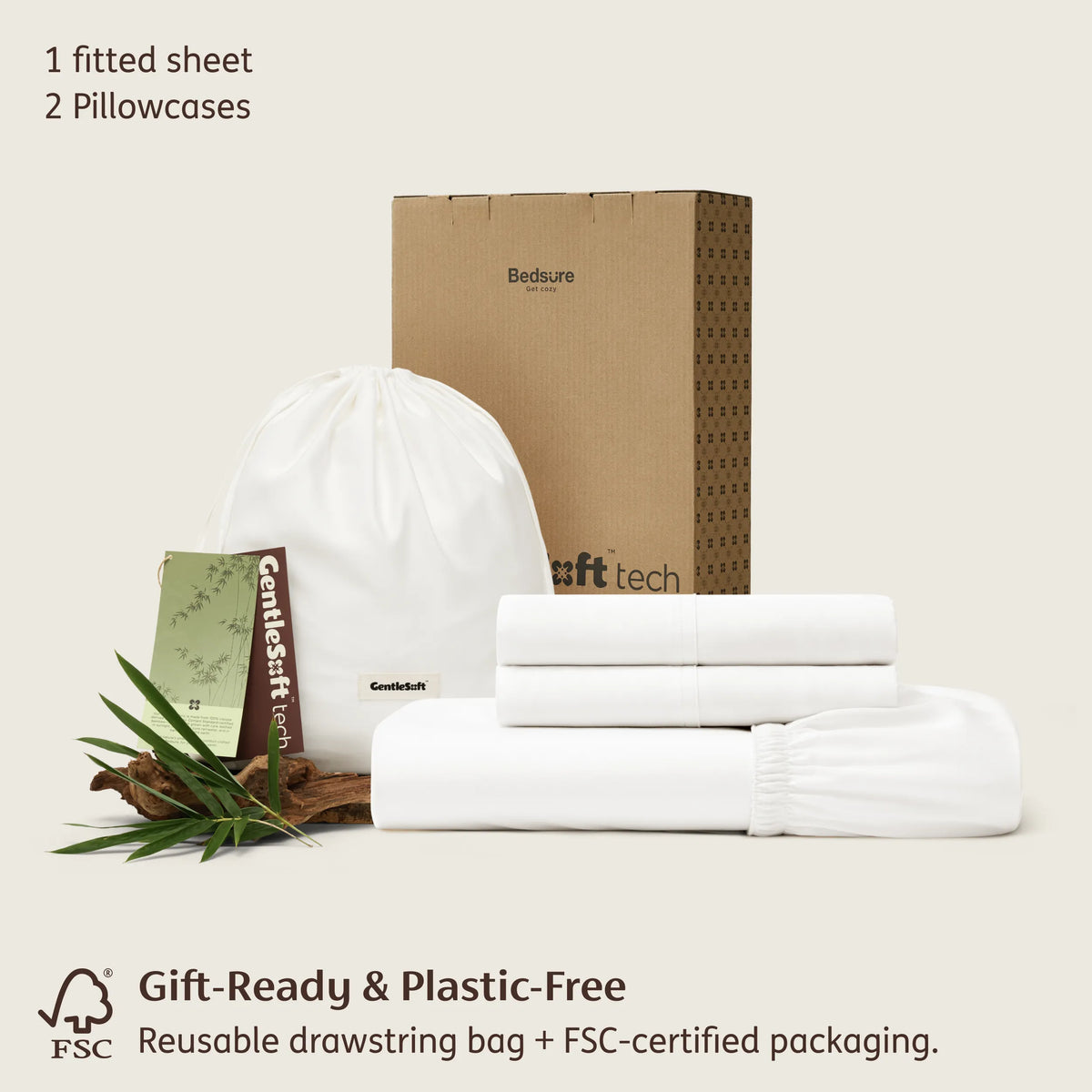 BareNights Viscose Derived From Bamboo Fitted Sheet Set