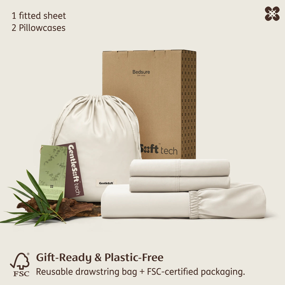 BareNights Viscose Derived From Bamboo Fitted Sheet Set