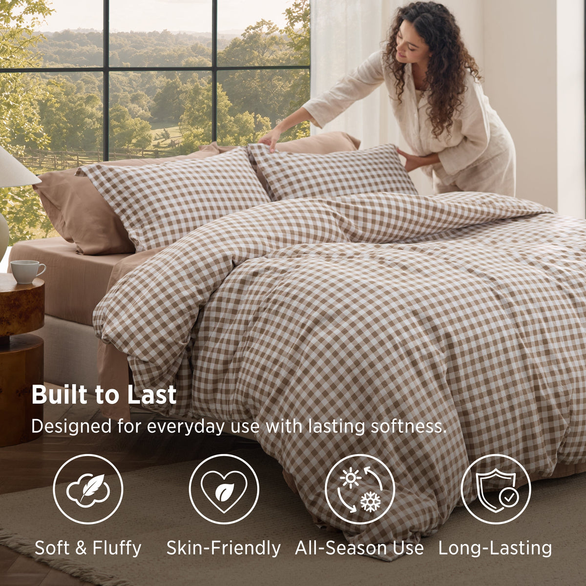 Gingham Comforter Set
