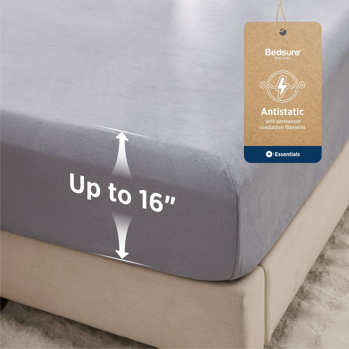 220 GSM Anti-Static Flannel Fitted Sheet