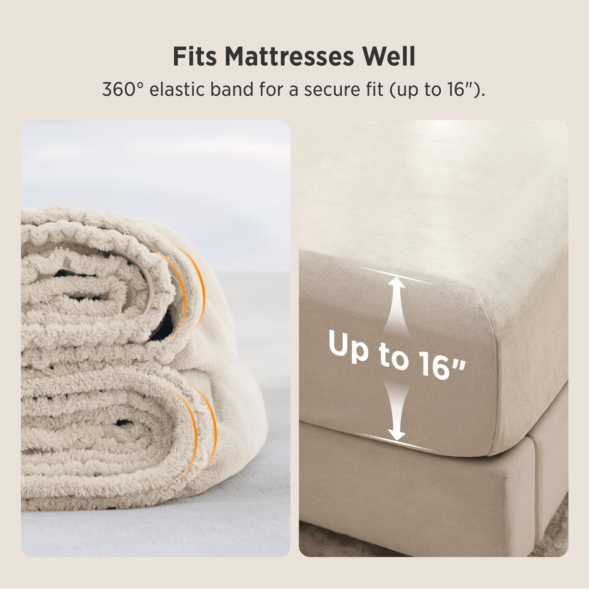 220 GSM Anti-Static Flannel Fitted Sheet