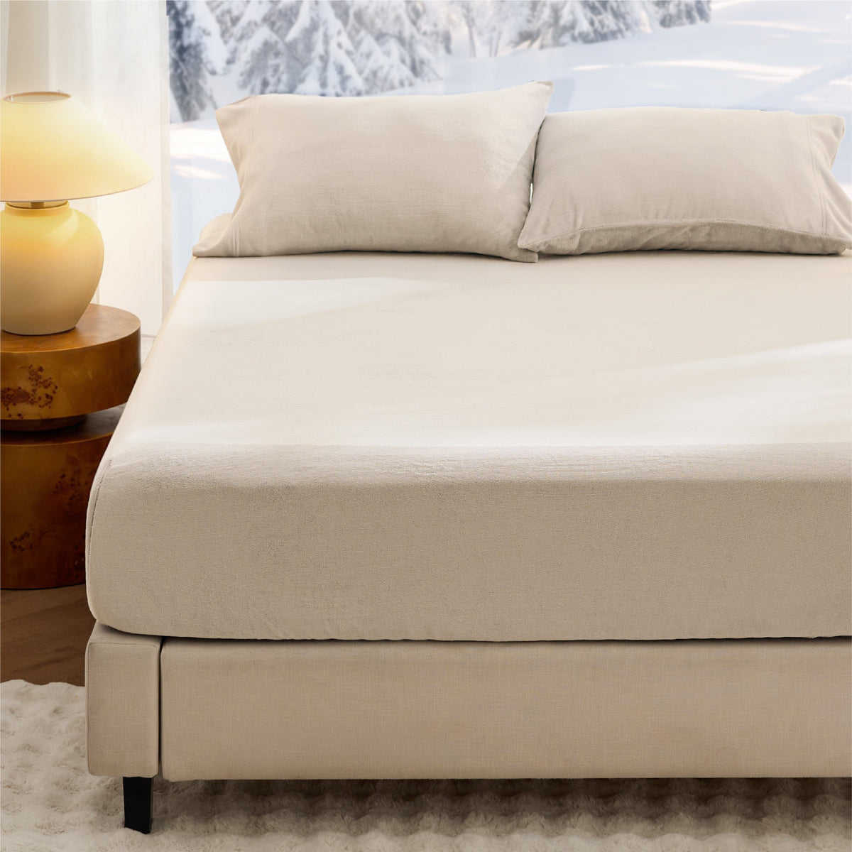 220 GSM Anti-Static Flannel Fitted Sheet
