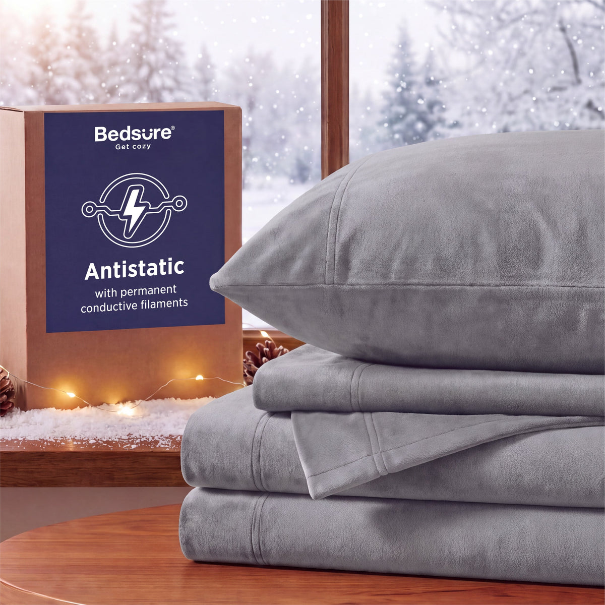 Anti-Static Flannel Sheet Set